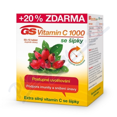 GS Vitamin C1000+šípky tbl.50+10 ČR/SK