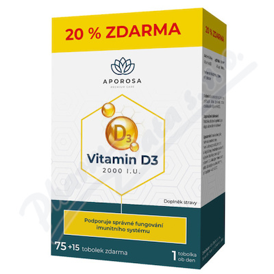 APOROSA Vitamin D3 2000I.U. tob.75+15